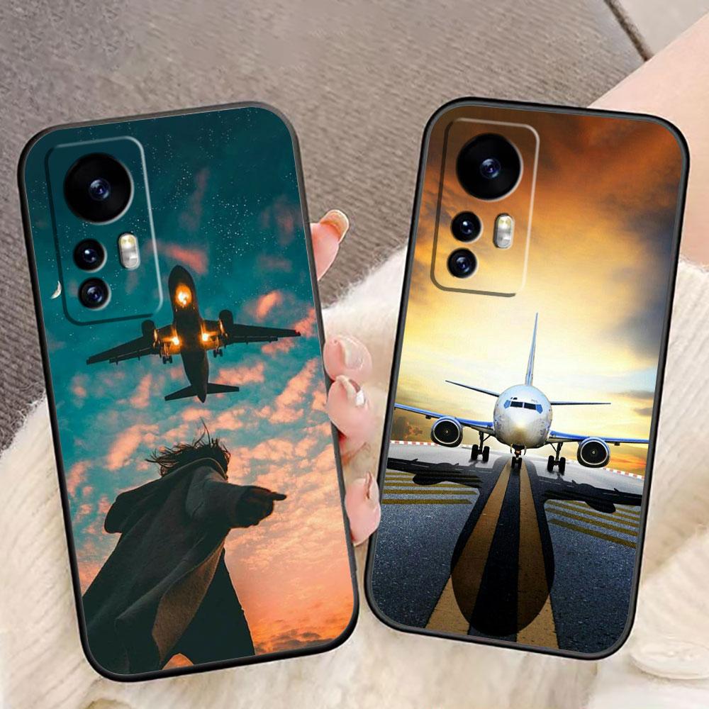 Travel Plane Airplane Cover Phone Case For Xiaomi 15 15T 14 14T 13 12T 11 11T POCO F8 F7 F6 F5 X7 X5 M6 M7 PRO Ultra DIY Case