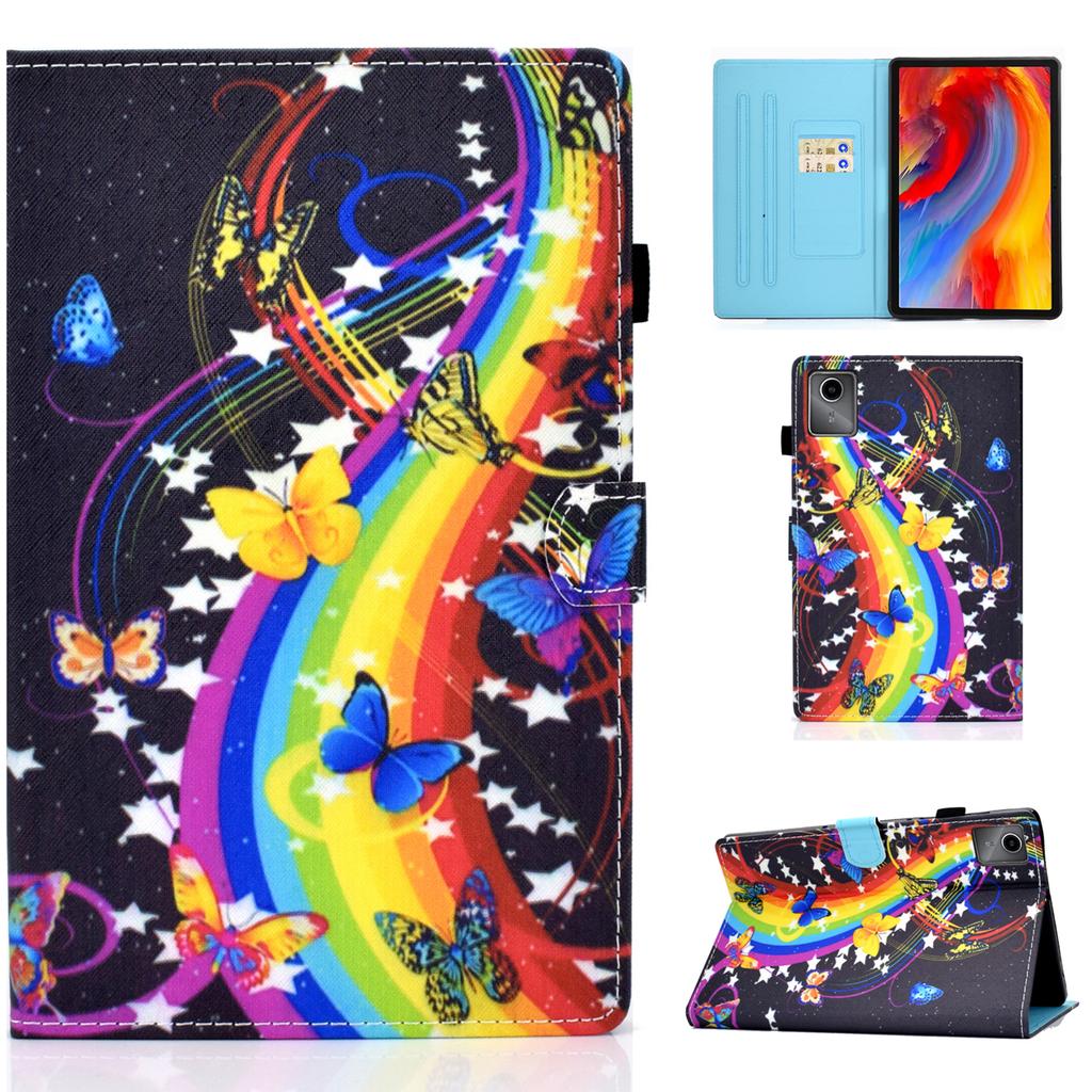 For Lenovo Tab M11/Xiaoxin Pad 11 2024 Leather Case Pattern Printing Tablet Cover with Card Slots