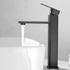 Basin Faucet Sink  Mounted Black Chrome Hot Cold Water Basin Mixing Long Short Faucet Matte Black Washbasin Faucet CraneFMX