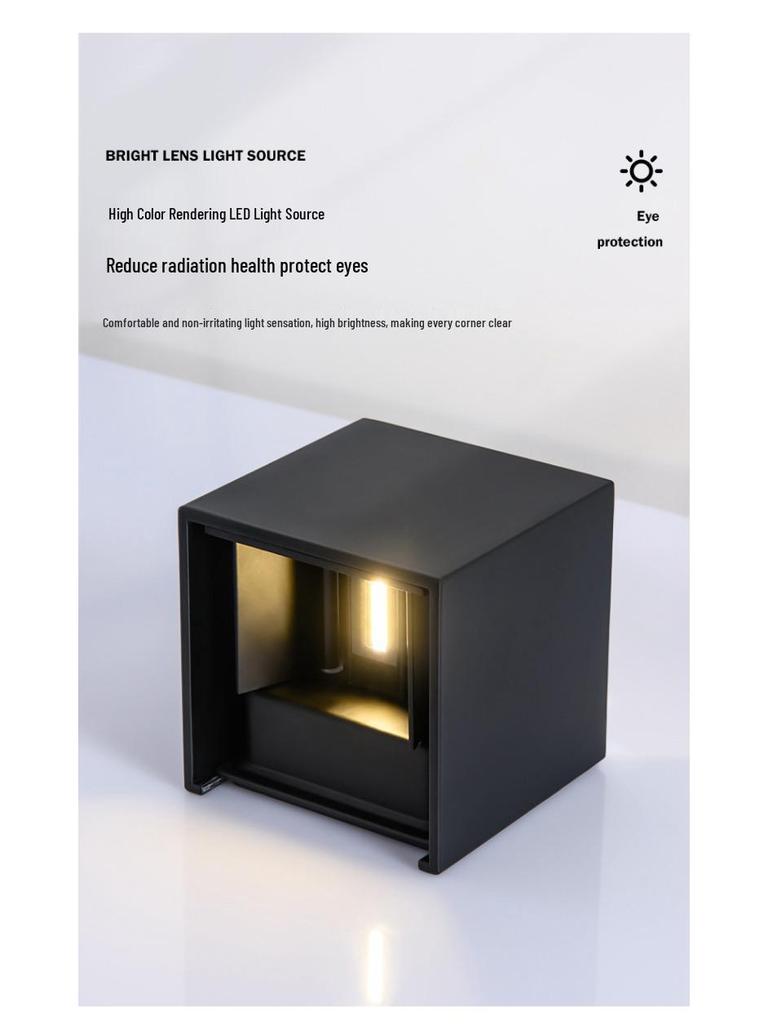 Double-Head Dimmable Outdoor Waterproof Wall Lamp