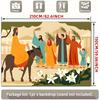 2D Religious Palm Sunday Backdrop Cloth Jesus Triumphal Entry Scene