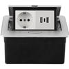 Universal Pop-up Power Socket with EU and US Standard for Office Desks