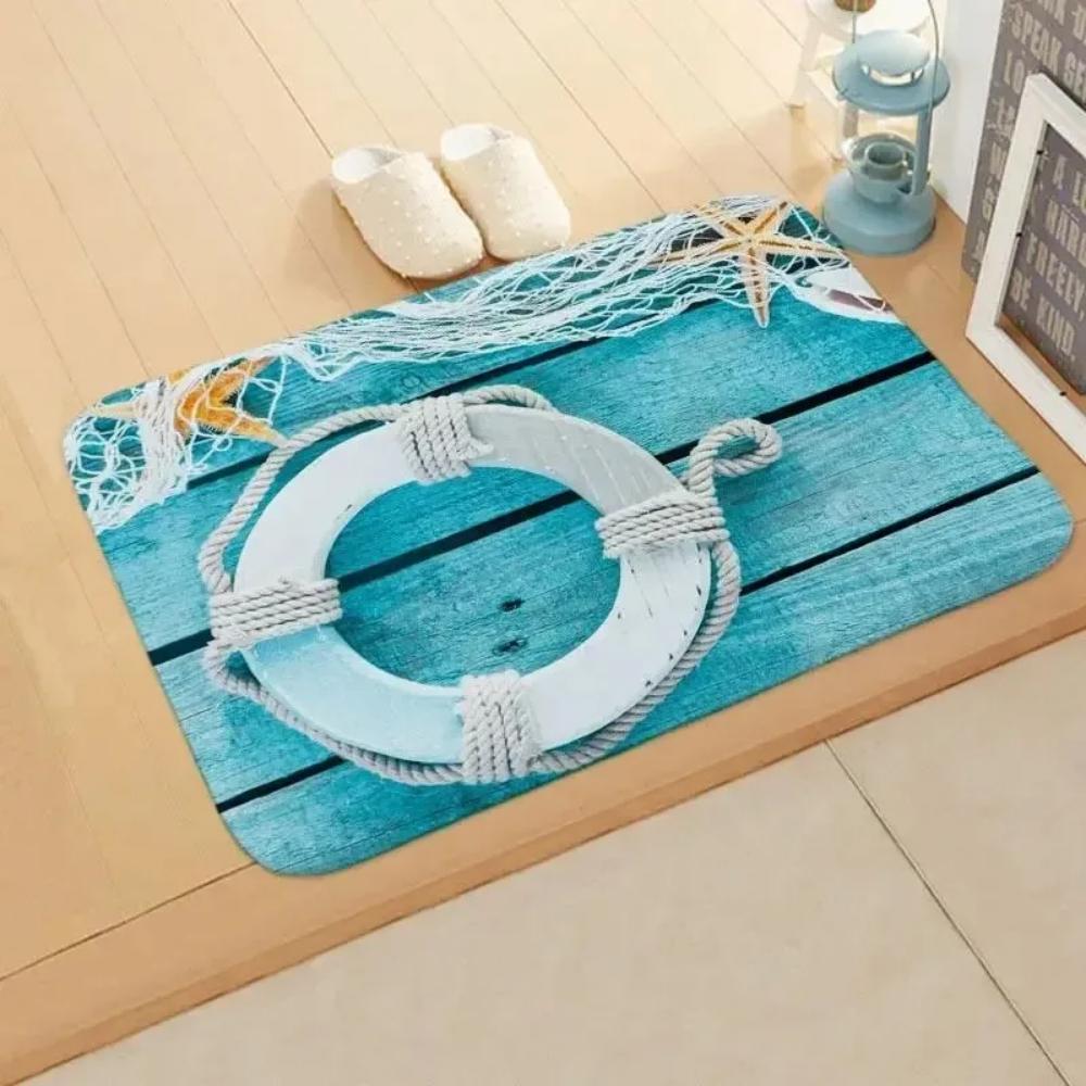 Ocean Element Floor Mat Living Room Bedroom Entry Doormat Rugs Kitchen Front Door Mats Non-slip Rug Floor Mat Home Decor