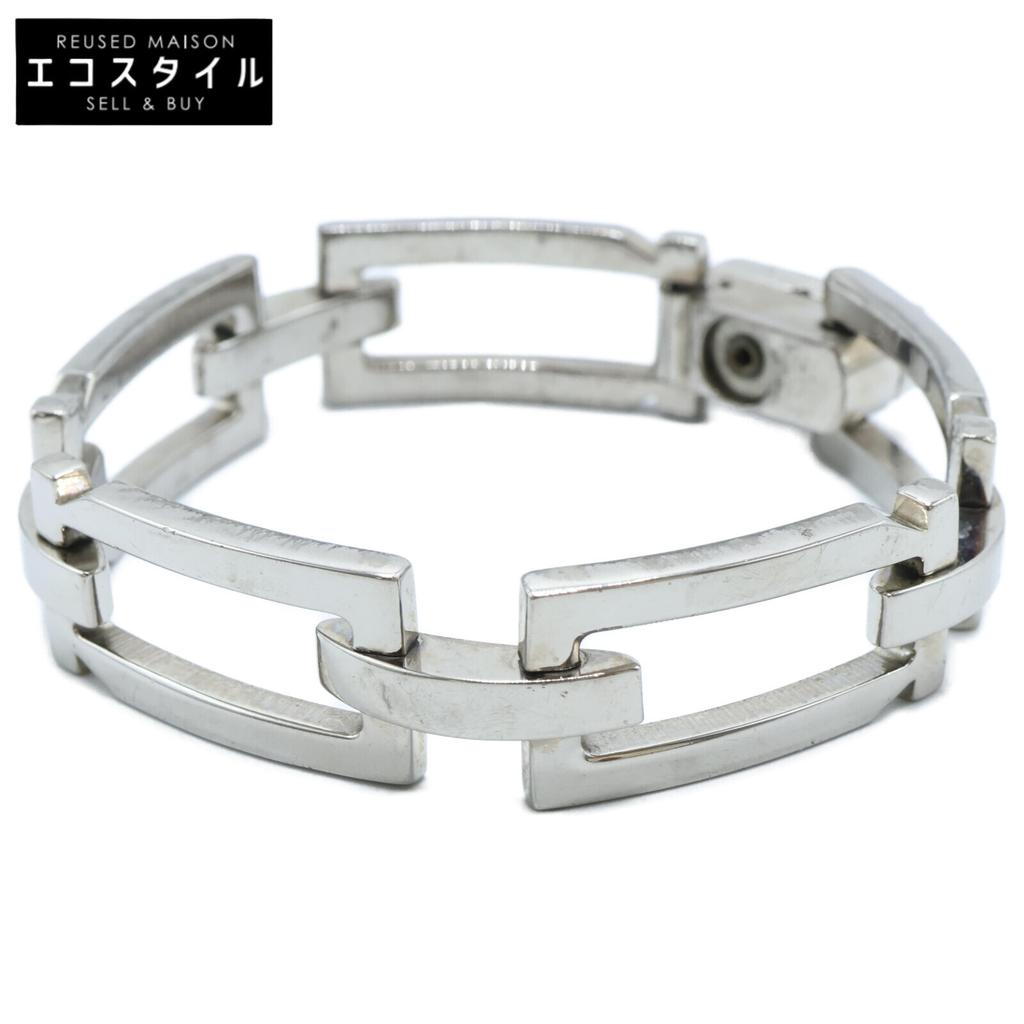 Salvatore Ferragamo Bit motif Chain Bracelet SilverUsed