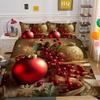 Christmas Digital Printing 3D Printing Polyester Pillowcase Quilt Cover Two Or Three-Piece Set
