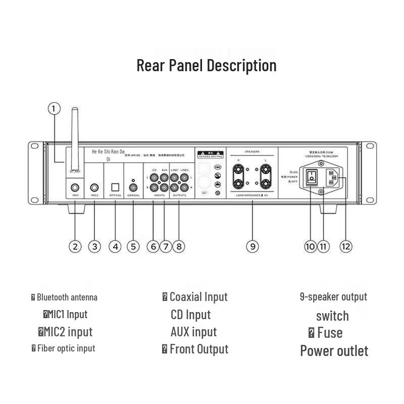 HiVi AM80+JA600*4 Smart Background Music & Home Theater System (CN Version)
