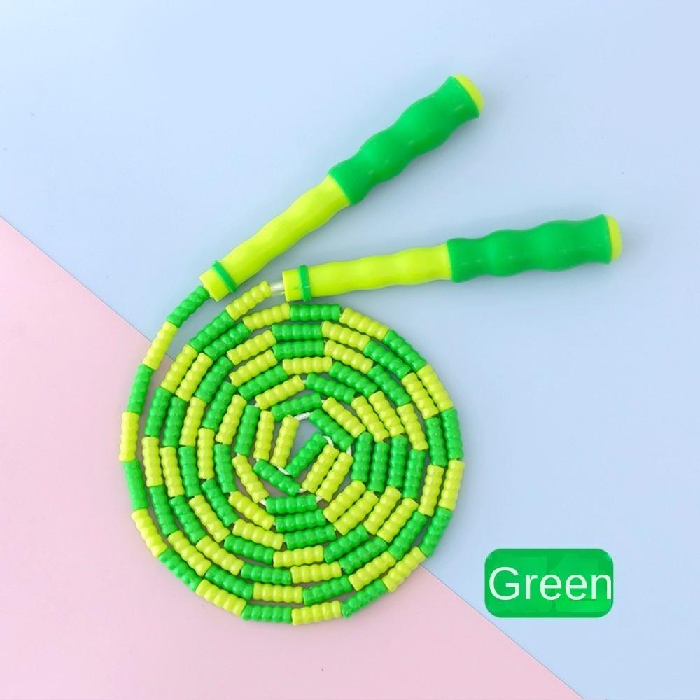 Soft Beaded Segment Beaded Jump Rope Anti-Skid Bamboo Jumping Rope  for Kids, Women, Men
