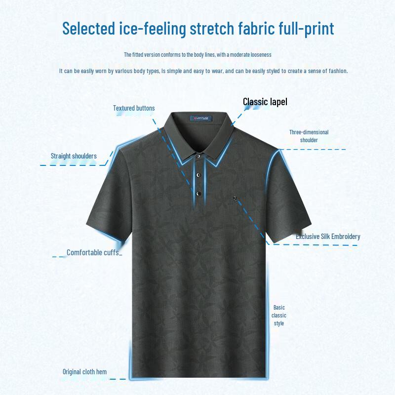 MONTAGUT Atmungsaktives Polo-Shirt mit Kühleffekt für Herren