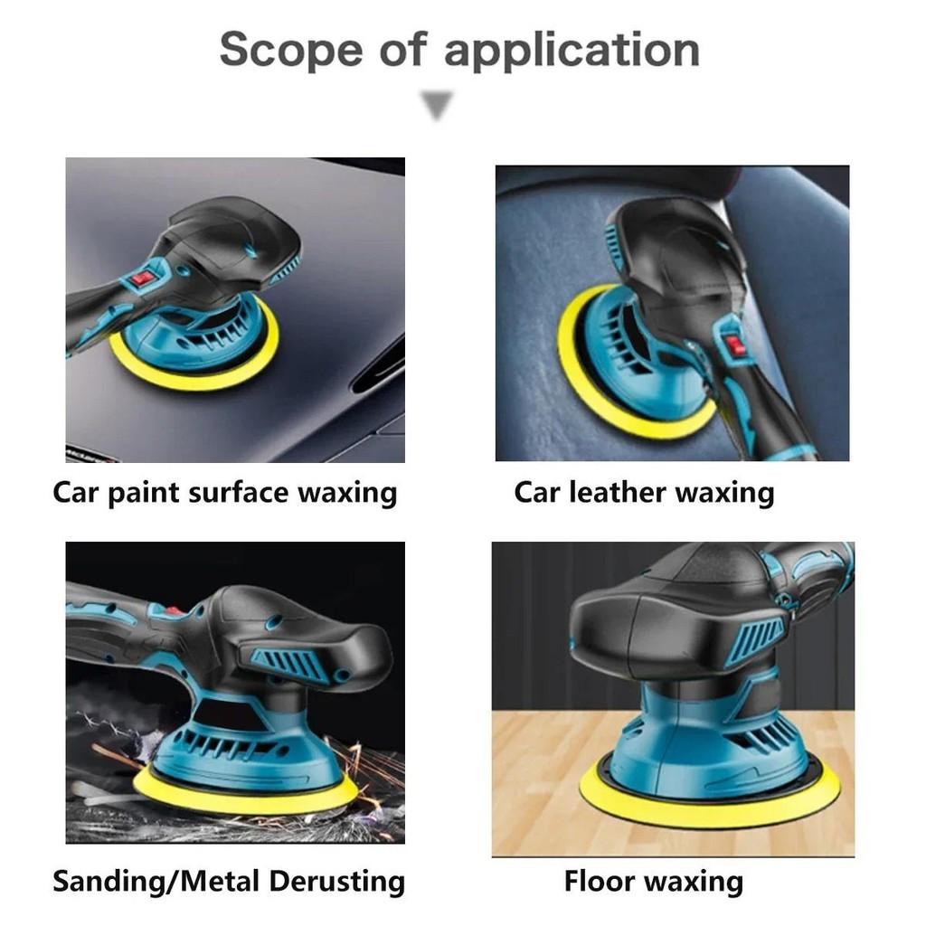 Portable Car Polishing Waxing Machine Rechargeable Automobile Car Polishing Sealing Glaze Machine Cordless Electric Car Polisher