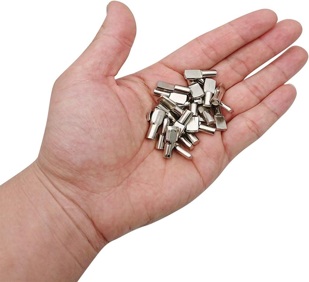 20/80pcs Shelf Support Pegs Cabinet Closet Laminate Pins Glass Nickel Plated Pin Fixing Bracket Shelf Bracket Furniture Hardware