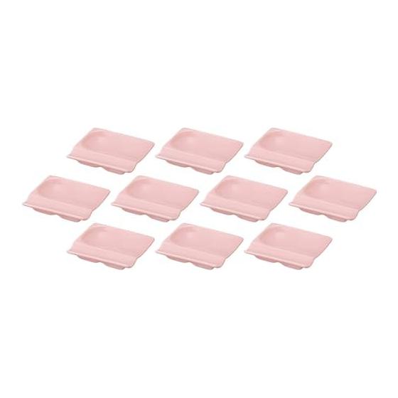 10-Piece Set, Small Appetizer & Side Dish Chopstick Rests/Small Plates, Pink, Chopstick Rest, 5.7x3.3cm