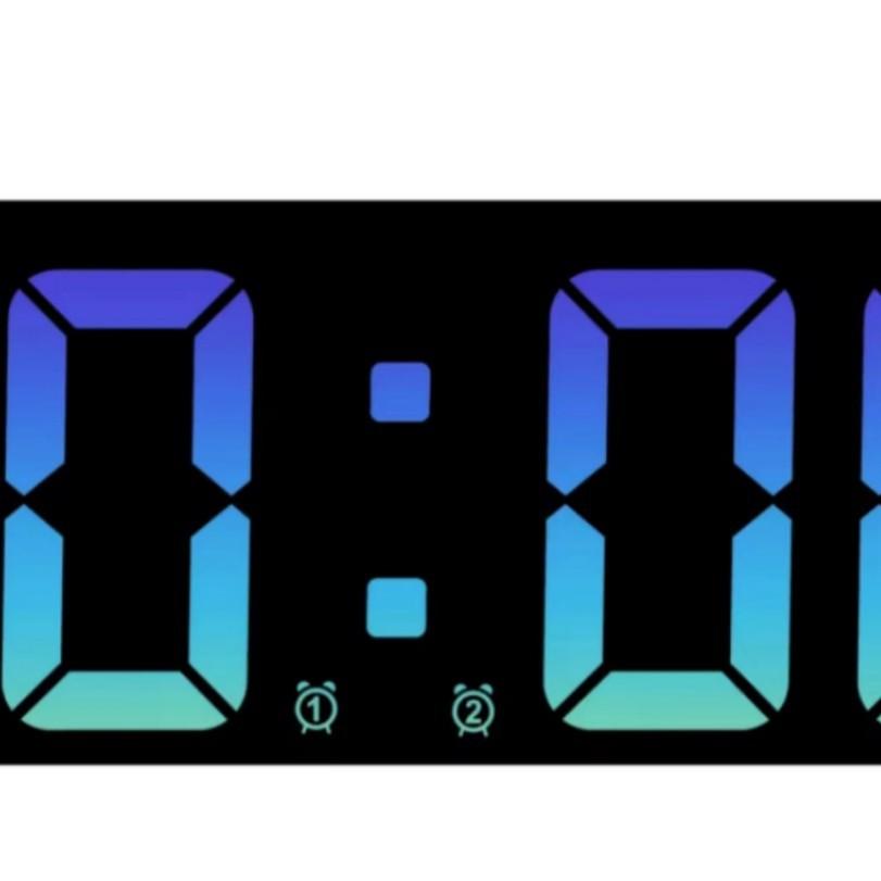 New Two-set Alarm Clock Simple LED Clock Large Screen Digital Clock Bedroom Bedside Clock Korean Style Fashion Clock