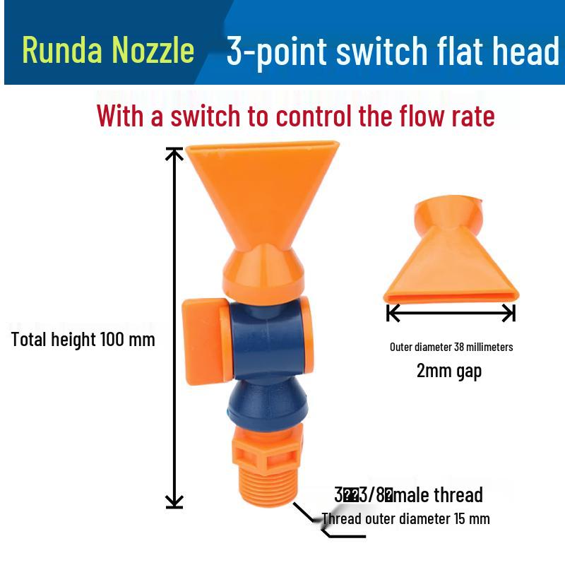 Low Pressure Fan-Shaped Air Knife Nozzle - Flat Jet Liquid Spray Head
