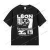 90. léta Leon The Professional Grafická trička Unisex Cosplay Módní trend Krátký rukáv Tričko Top Vintage Oversized Bavlněné tričko