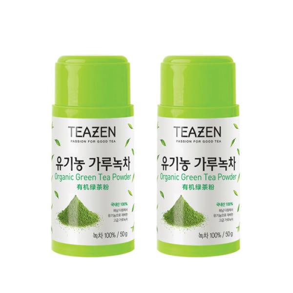 Teazen Organic Green Tea Bags Powder 50g, 2ea