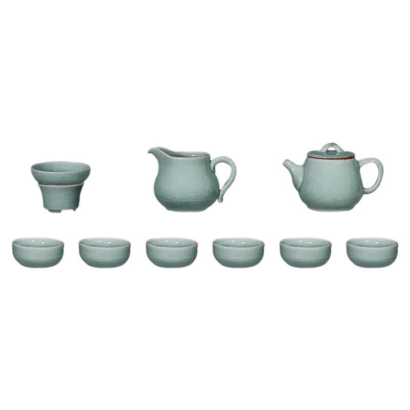 

Chinese Yixing Shi Piao Teapot 10-Piece Tea Set