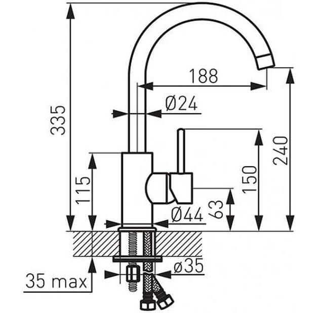 Mixer Ferro LUGIO BLACK Black (BLG4BL)