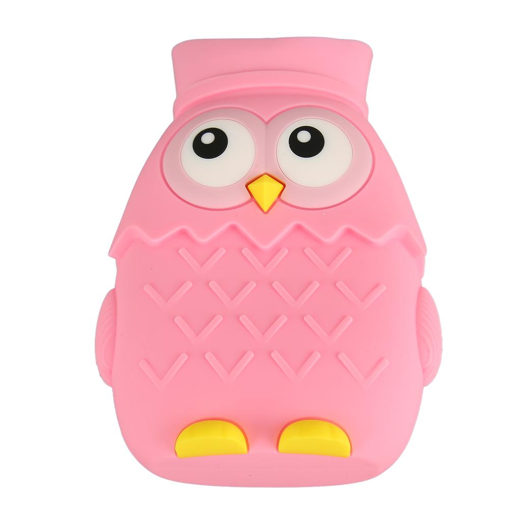 Hot Water Bottle Microwave Heating Silicone Cartoon Injection Hand Warmer Portable Cute Owl Shape