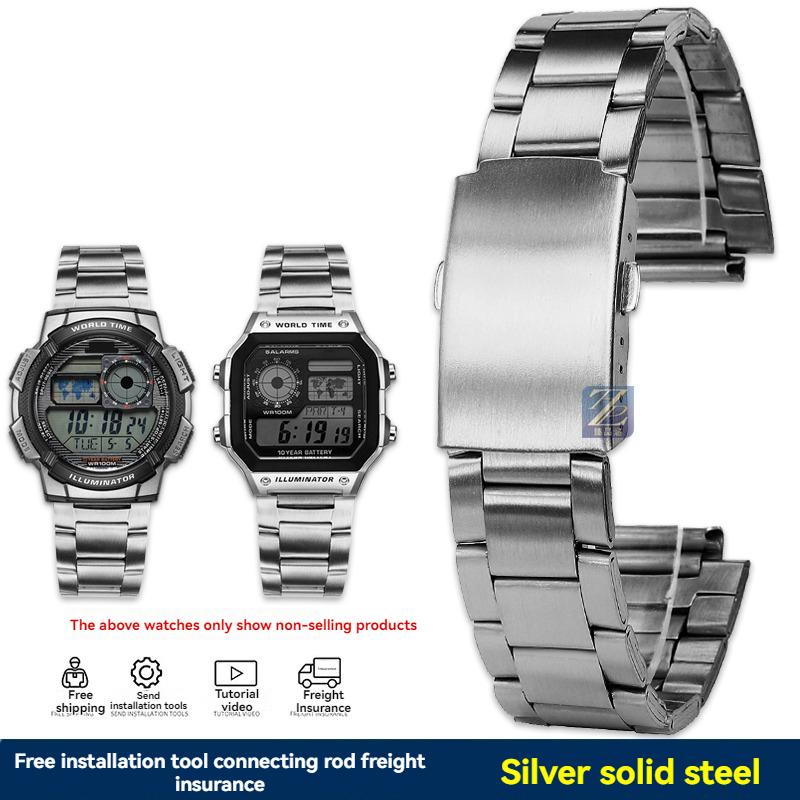 Для Casio 3299 AE-1200 AE-1200WH AE1300 Модифицированный Корпус Часов из Нержавеющей Стали 304 Корпус AE1200 Полностью Металлический Корпус Стальной Ремешок AE-1200