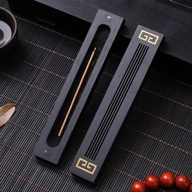 

Portable Hollowed-out Wooden Incense Box/Storage Incense Bamboo Box Joss Stick Censer Household Display Decoration Supplies