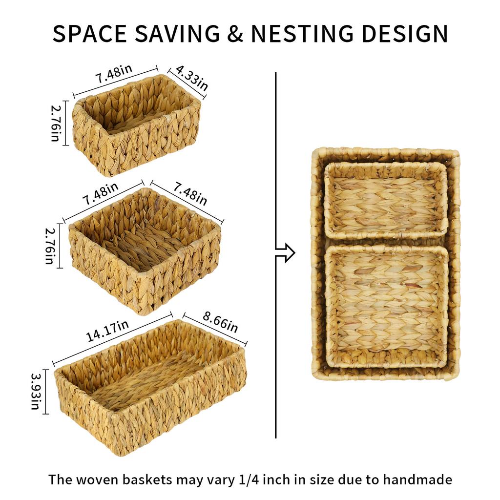 Finger Flower Water Hyacinth Storage Basket Home Multi-functional Desktop Storage Basket Bathroom Storage Box