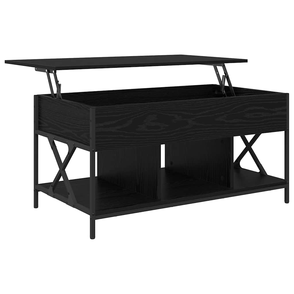 Coffee Table Black Oak Look 100 X 55 X 48.5 Cm