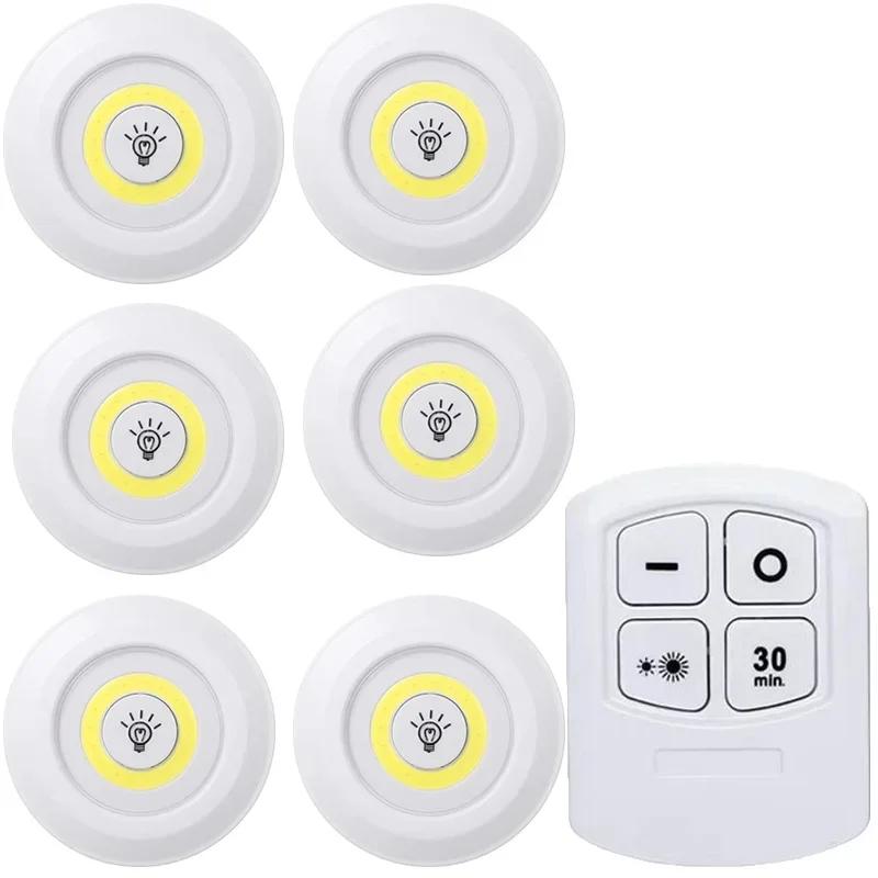 Smart Wireless LED Under-Cabinet Lights COB Night Light With Remote Control - Perfect For Wardrobe, Kitchen & More!