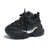 Fashion Thick Sole Women Breathable Leather Sneakers Fashion 8CM Heels High Platform Outdoor Sport Dad Shoes Trainers White Chunky Shoes