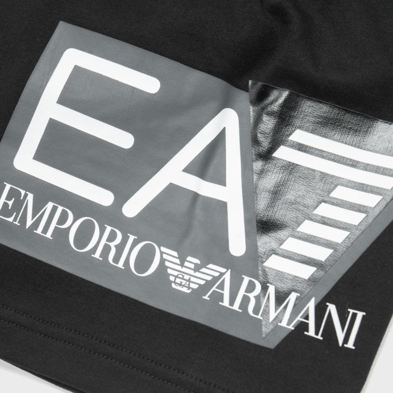 Emporio Armani EA7 SS24 Logo Letter Print Drawstring Casual Shorts Men Shorts Black 3DPS63-PJ05Z-1200