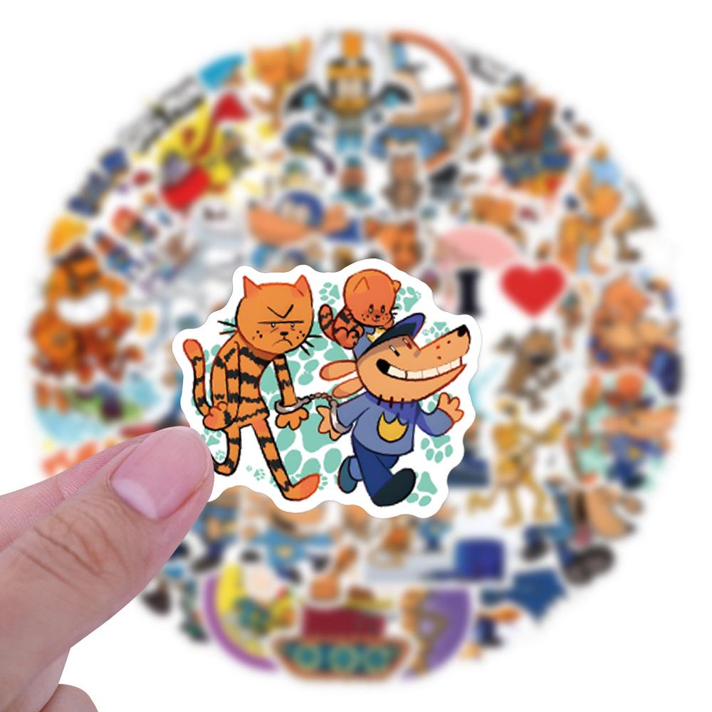55 Dog Detective Cartoon Anime Stickers - Waterproof Graffiti Decorations for Phones and Skateboards