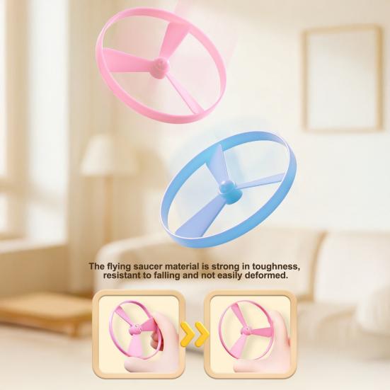 Cat Fetch Toy Rechargeable Flying Disc Launcher with 6 Flying Discs Interactive Cat Toy for Indoor Outdoor Play Hunting Instinct Stimulation