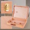 Art Storage Box with Dividers Slim Toolbox Secure for Desktop, Studio