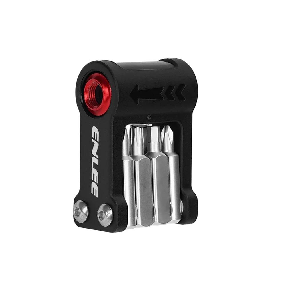 

Bicycle Multi Repair Tool Set Bike Tool Kit CO2 Gas Bottle Nozzle Foldable Allen Wrench Set for Cycling Maintenance