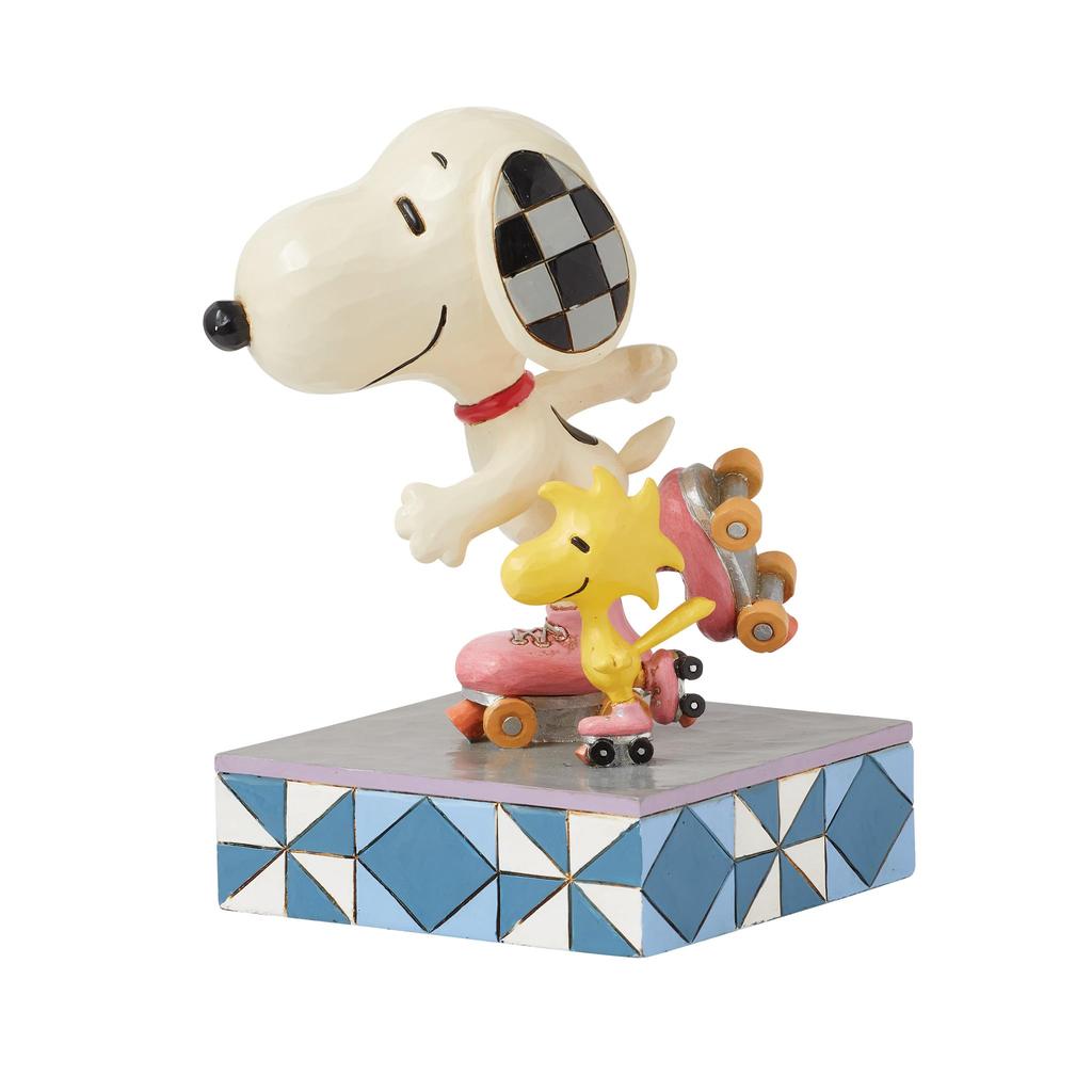 JIM SHORE Snoopy & Woodstock Roller Skates 6016267