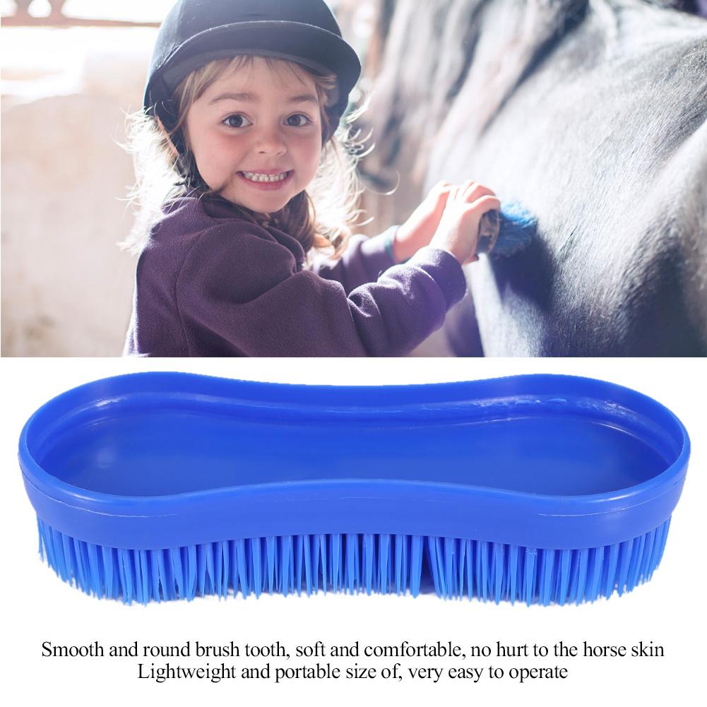 Professional Horse Cleaning Grooming Silicone Brush Equestrian Massage Tool