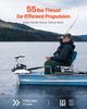 55lb 12V Thrust Electric Trolling Motor Saltwater Boat Engine 54" Shaft