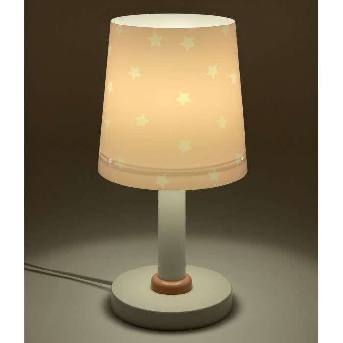 Bedside Lamp - Dalber - Starlight - Star Pattern - Pink - H 30 Cm