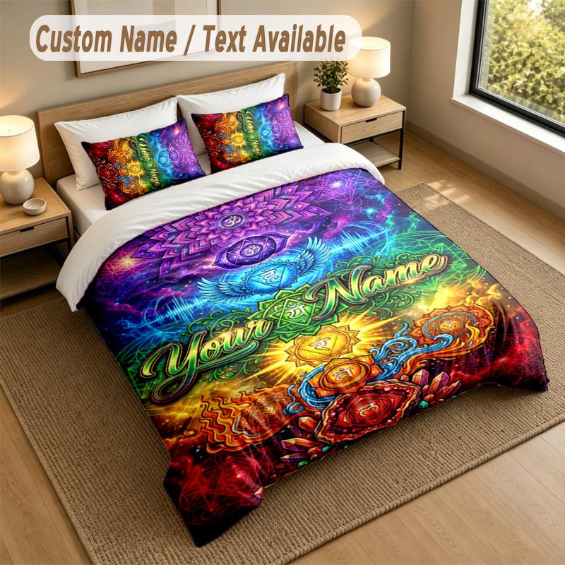Decorative Artwork Theme Personalized 3Pcs Bedding Set Custom Text & Name 1 Sheet 2 Pillowcases Household Bedding 1pc