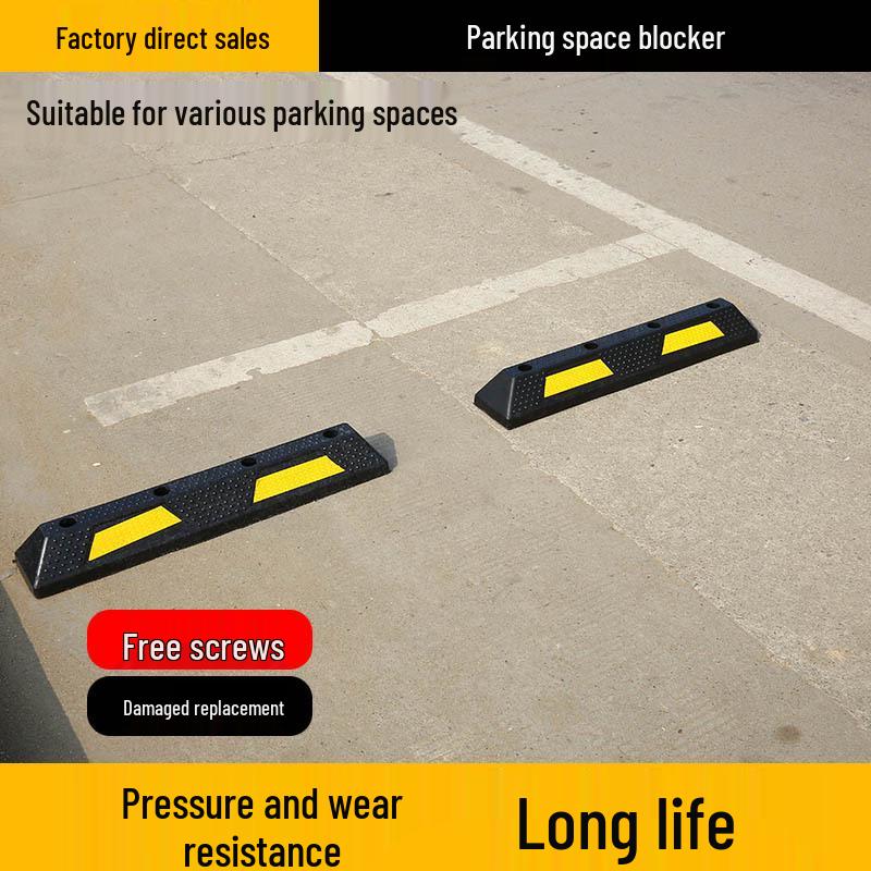 Rubber-Plastic Double Wheel Stopper Parking Device