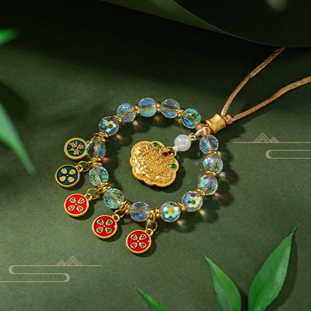 Hanging Five-way God of Wealth Pendant Chinese Style Car Pendant Bead Pendant  Automobile