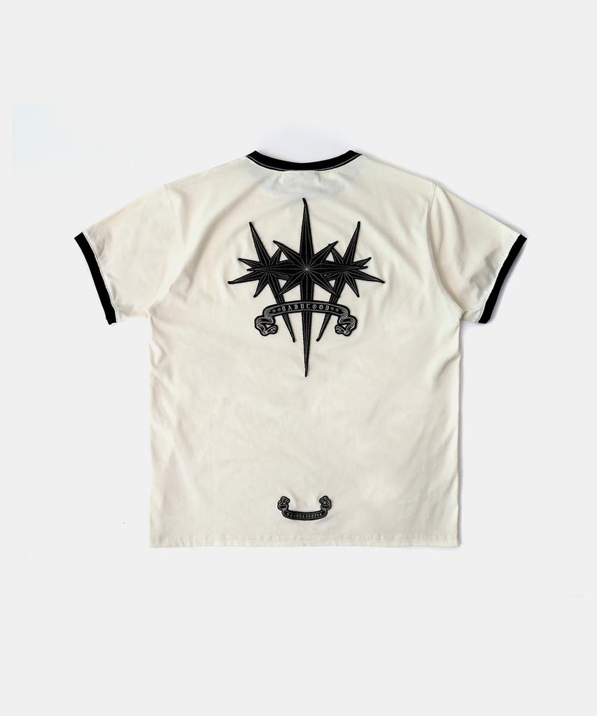 BADBLOOD Cosmo Triple Patch Ringer T-Shirt - Cream