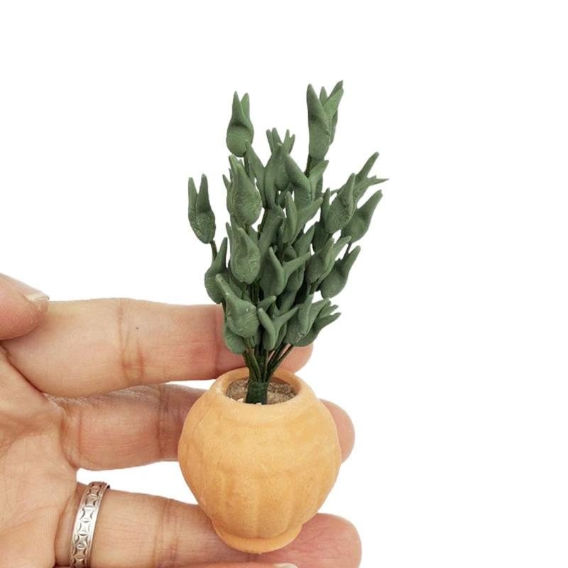 Garden Artifical Leaf Miniature Plant Model Accessories Role Play Leaf Green Plant Doll House Props