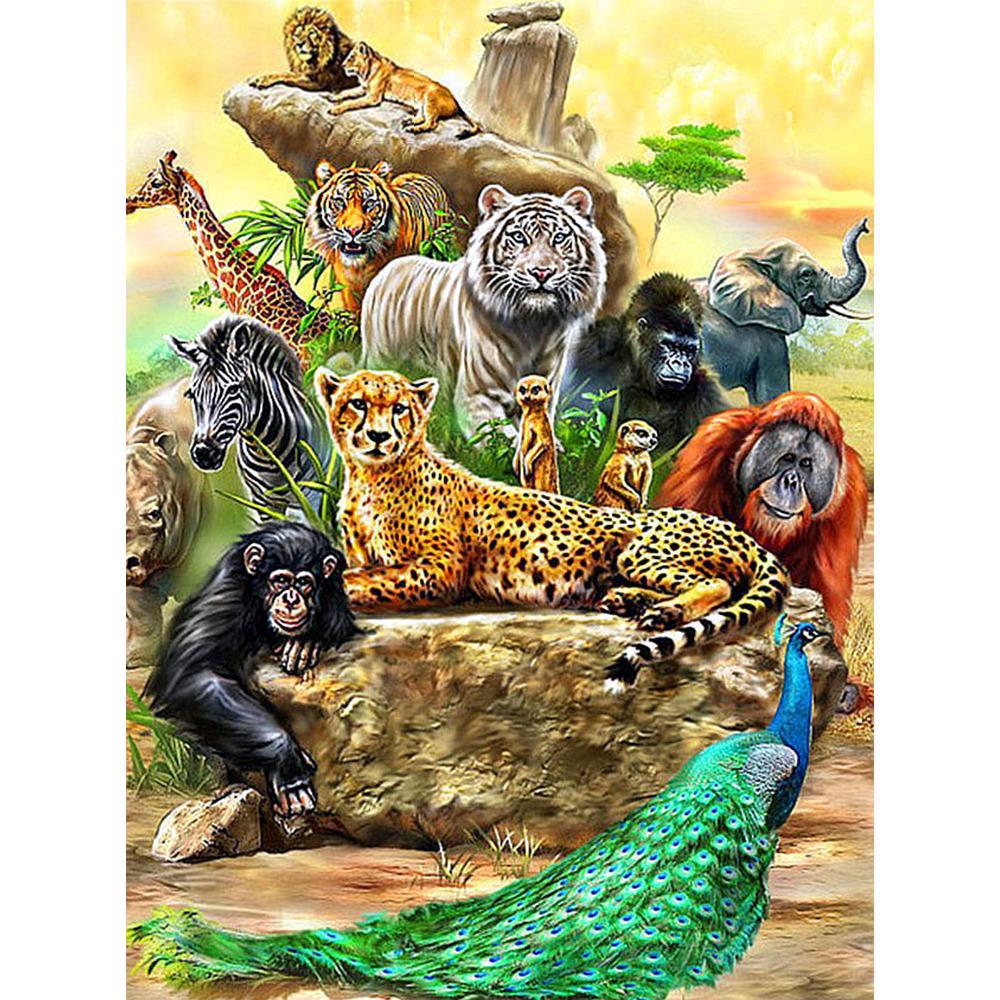 Diamant-Gemälde, Wasserfall-Landschaft, voller quadratischer Bohrer, Kunst, Strass, Diamant-Stickerei, Wolf, Tier, Kreuzstich, Mosaik, Winter, Kunsthandwerk, Heimdekoration