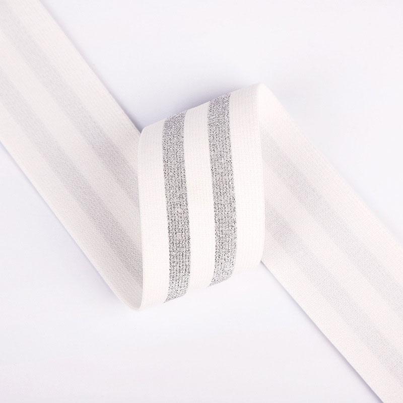Bande elastiche a righe da 1/3/5 metri Spesse Alta Elasticità Maglia Elastica per Fai da Te Cintura Gonna Accessori da Cucito 40mm