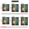 2pcs,2D Plane Printing Pattern Curtains Vintage Guitar Rock Roll Polyester Woven (without Rod) Decorations Inside Ldeal for Home