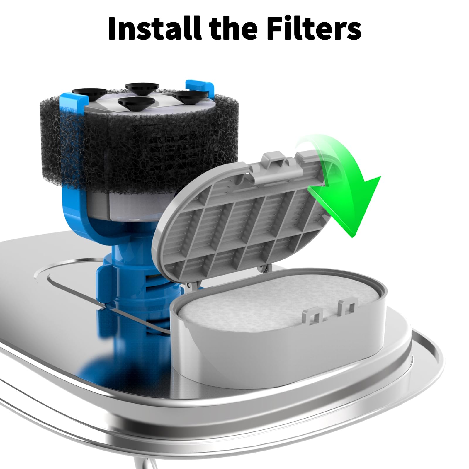 

Water Fountain Filter Cat Dog Efficient Filtration with Coconut Shell Activated Carbon For Pet Dispenser Feeders Replaced Filter