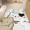 Cute Cat Household Door Floor Mat Leather Floor Mat Entry Door Porch Non-Slip And Wear-Resistant Foot Mat Girl Heart Floor Mat