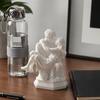 High-end Textured Figurine 3D Printed Couple Sculpture, Kneeling Princess Carry Figurine, Romantic Art Resin Desk Decor, Fitness Enthusiast