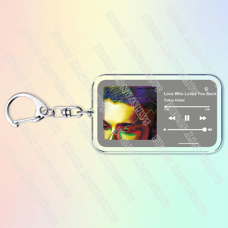 Portachiavi Musicali Tokio Hotel per Donne Accessori Borsa Automatico Schrei Monsoon Tom Bill Kaulitz Canzoni Portachiavi Gioielli Regali per Fan