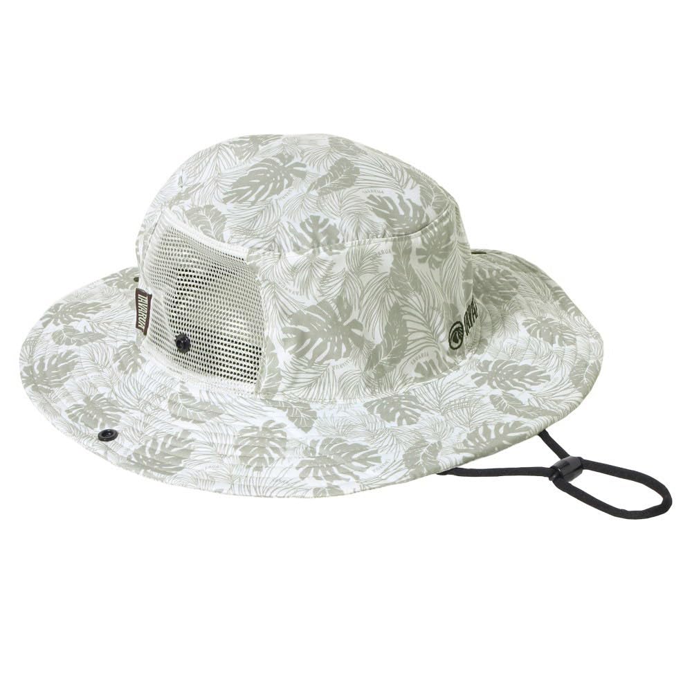 Standard Surf Hat Standard Hat TM1005 Unisex Hat FREE SIZE [Tabarua] UPF50+ (TROPICAL WHITE, 61.0 Cm)